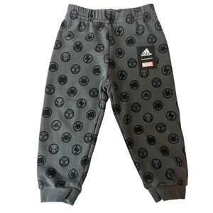Kids Adidas Marvel Avengers Joggers Sweatpants Gray Toddler Size 12M
